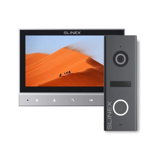 Комплекты домофона - Комплект видеодомофон Slinex SK-07N Cloud grey и вызывная панель ML-17HD graphite