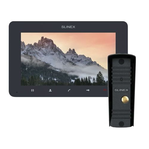 Комплекты домофонов Slinex - Комплект Slinex SM-07MHD графит + панель ML-16HD черный