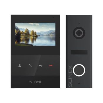 Комплекты домофона - Комплект видеодомофона Slinex SQ-04 Black + ML-17HR Graphite