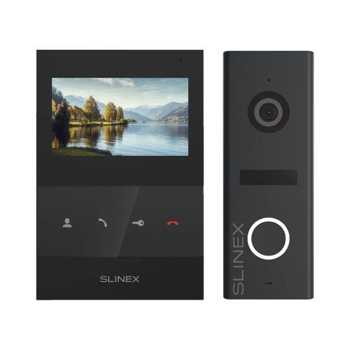 Комплекты домофона - Комплект видеодомофона Slinex SQ-04 Black + ML-17HR Graphite