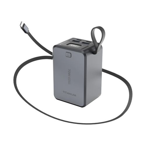 Внешние аккумуляторы (Power Bank) - Повербанк TITANUM TPB-WP049 PD70W 20000 мА/ч серый