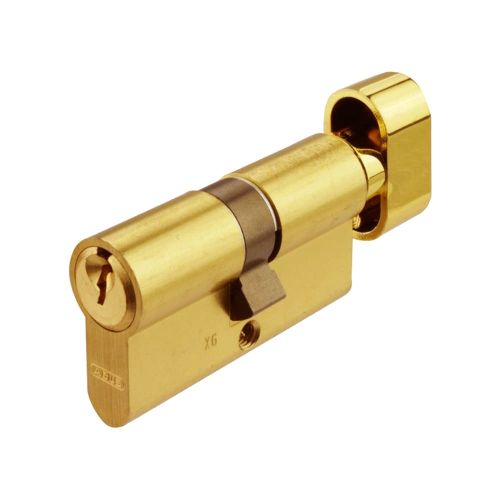 Дверная фурнитура ABUS - Цилиндр Abus KE50 ключ/тумблер 80 мм 40х40Т (латунь)