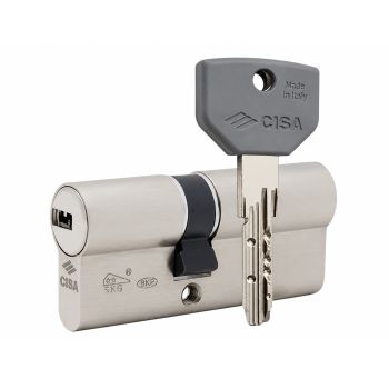 Цилиндр CISA ASIX P8 ключ-ключ 65 мм матовый никель 30x35