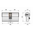 Цилиндр CISA ASIX P8 ключ-ключ 65 мм матовый никель 30x35