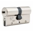 Цилиндр CISA AP4 S ключ-ключ 110 мм (3 ключа) матовый никель 55x55