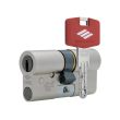 Цилиндр CISA RX ключ-ключ 75 мм (3 ключа) матовый никель