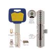 Цилиндр MUL-T-LOCK MT5+ ключ-ключ 62 мм никель сатин 31x31