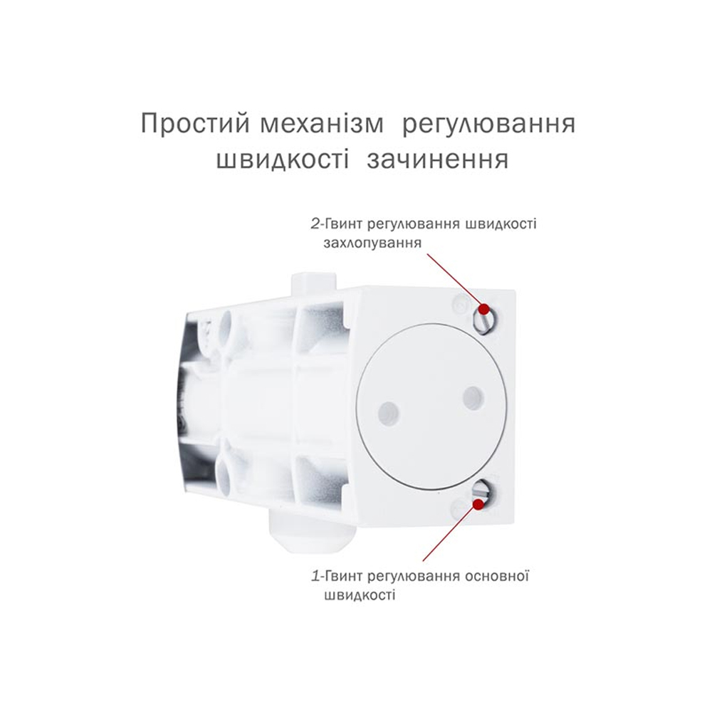 Доводчик дверной накладной RYOBI 1200 D-1200T SLD HO EN 2 белый до 40 кг