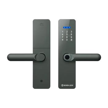 Смарт замки врезные - Умный дверной биометрический замок SEVEN LOCK SL-7740BF grey (врезная часть 5050)