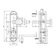 Фурнитура защитная ROSTEX R1 SOLID PRO+ 85мм титан PVD (Титан, 85 мм.)