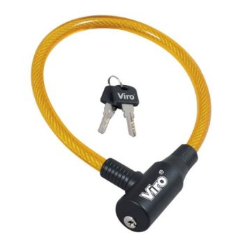 Замок VIRO MOTO ELBA с тросом 45 см, 2 ключа.