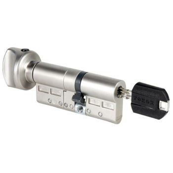Циліндр Tokoz Pro 35х35 ключ/тумблер (Хром матовий)