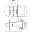 Дверний замок MUL-T-LOCK DEAD BOLT HERCULAR МТ5 + VIP латунь матова.