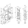 Дверной межкомнатный замок ABLOY 2018 PZ (под цилиндр) 72/45 Матовая латунь