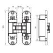 Дверные петли OTLAV INVISACTA 3D 30х120mm черные