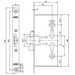 Дверные замки NEMEF SASH LOCK 1739/03