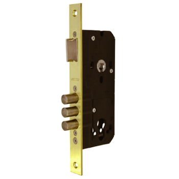 Дверные замки Santos SASH LOCK 3 серии ( цвет торцевой планки - матовая латунь)