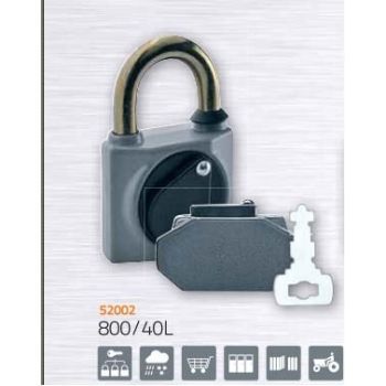 Навесной замок TOKOZ 800/40L 2 KEY