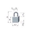 Навесной замок TOKOZ PLUTO 40 3KEY