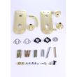 Защитная дверная фурнитура MUL-T-LOCK MILLENIUM fix-mov латунь полированная, между осевое расстояние 90 мм.