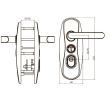 Защитная дверная фурнитура MUL-T-LOCK PLATINUM SH300 fix-mov никель сатин, между осевое расстояние 85/90 мм