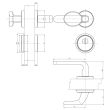 Защитная дверная фурнитура ROSTEX ROTONDUM R1/S матовая нержавеющая сталь