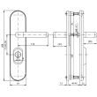 Захисна дверна фурнітура ROSTEX UNIVERSAL R4 коричнева, 85 мм між осьова відстань