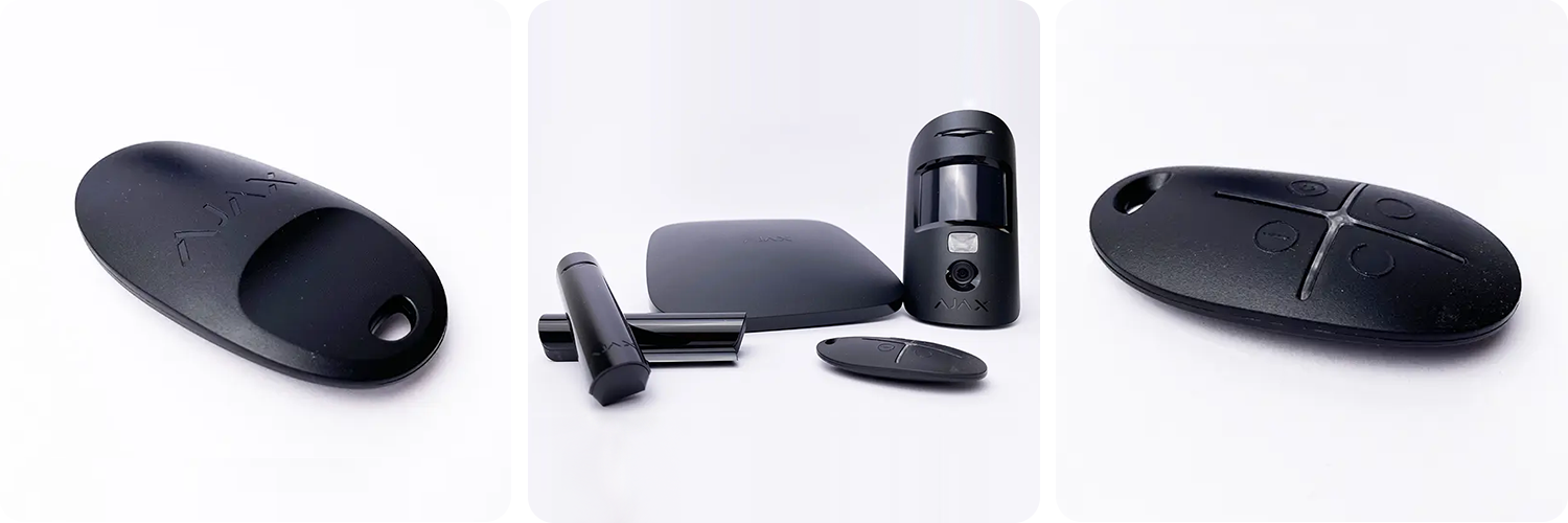 брелок Ajax SpaceControl в составе комплекта сигнализации Ajax StarterKit Cam