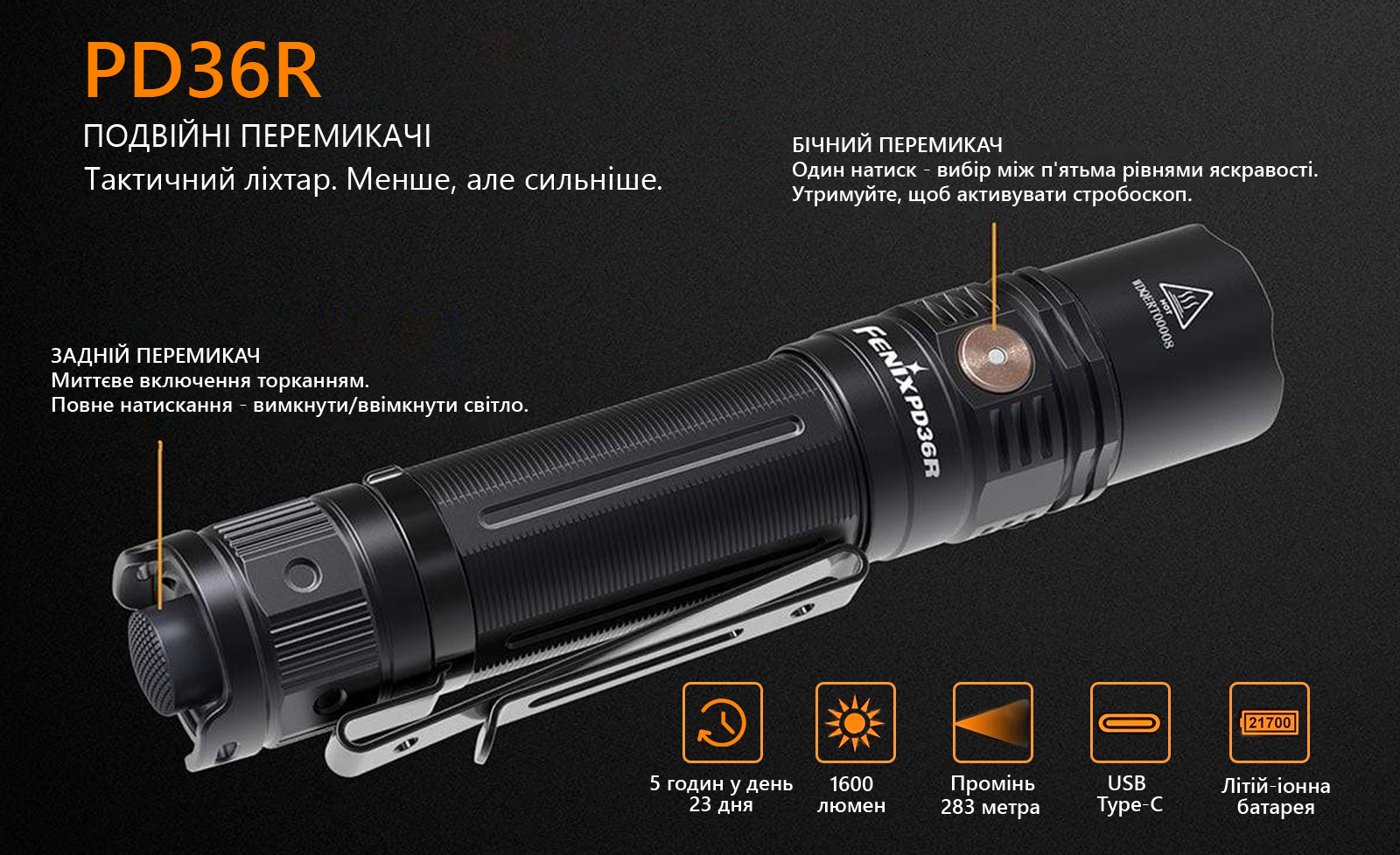 аккумуляторный фонарь Fenix PD36R