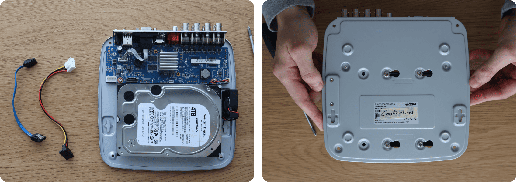 Як вставити жорсткий диск у DVR?
