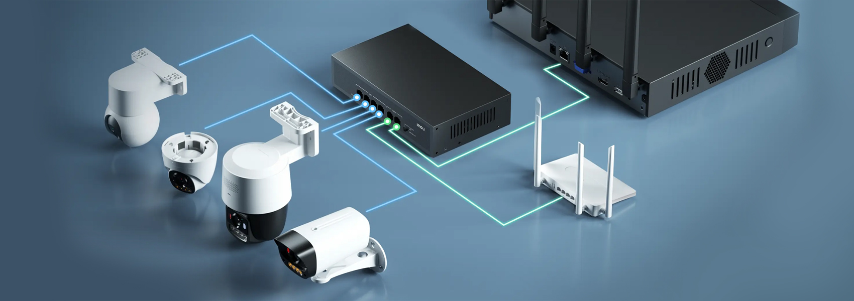 4-портовий некерований PoE-комутатор Imou SF106P